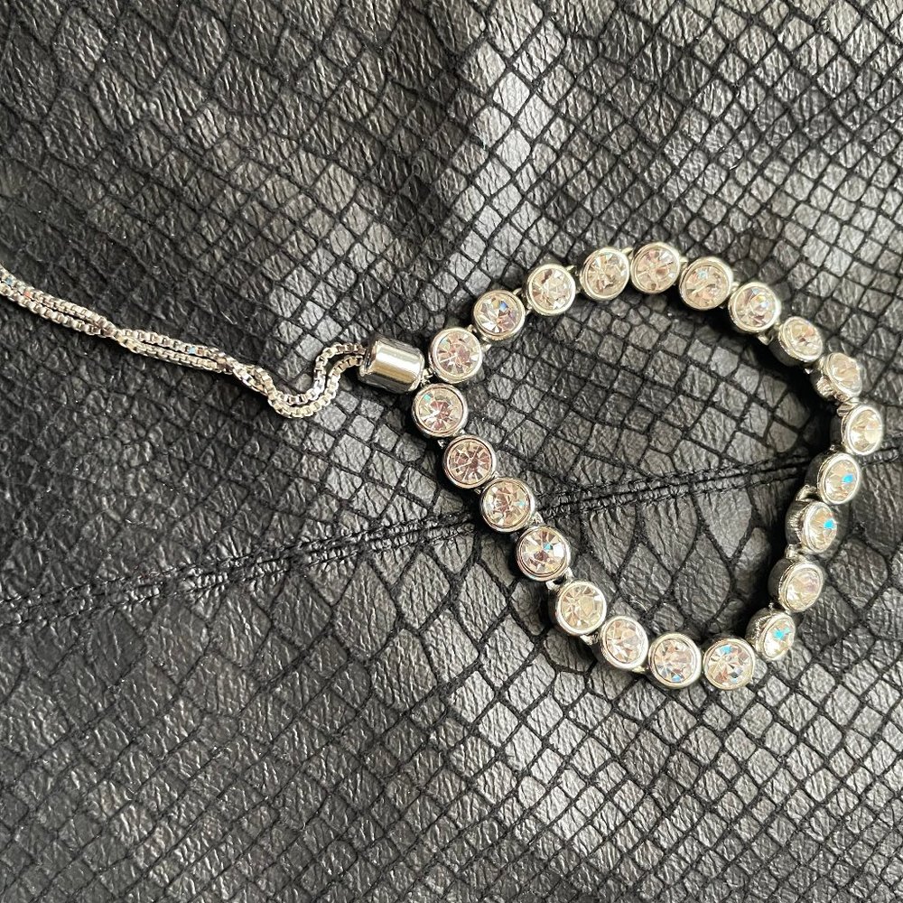 Premier Design Silver Rhinestone Bracelet - Picture 3 of 3